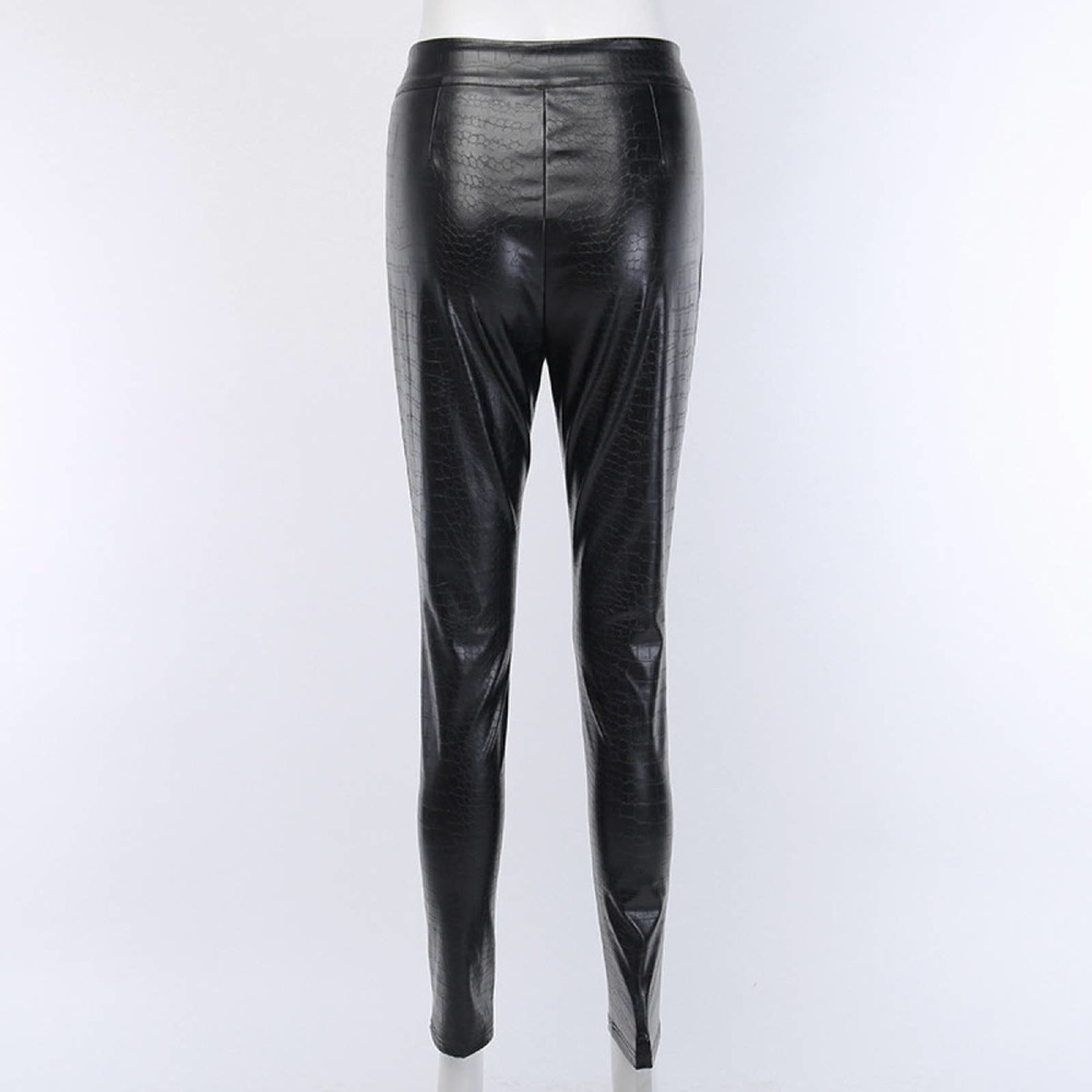 Elastic Waist Tie Zipper Casual Skinny Pants - Picture 8 of 11